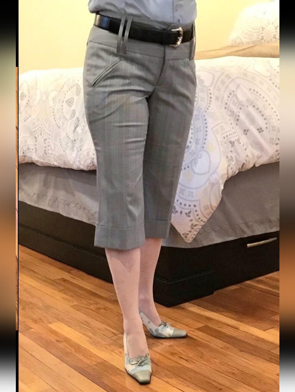 Vintage Star City Gray Pinstripe Dressy Shorts